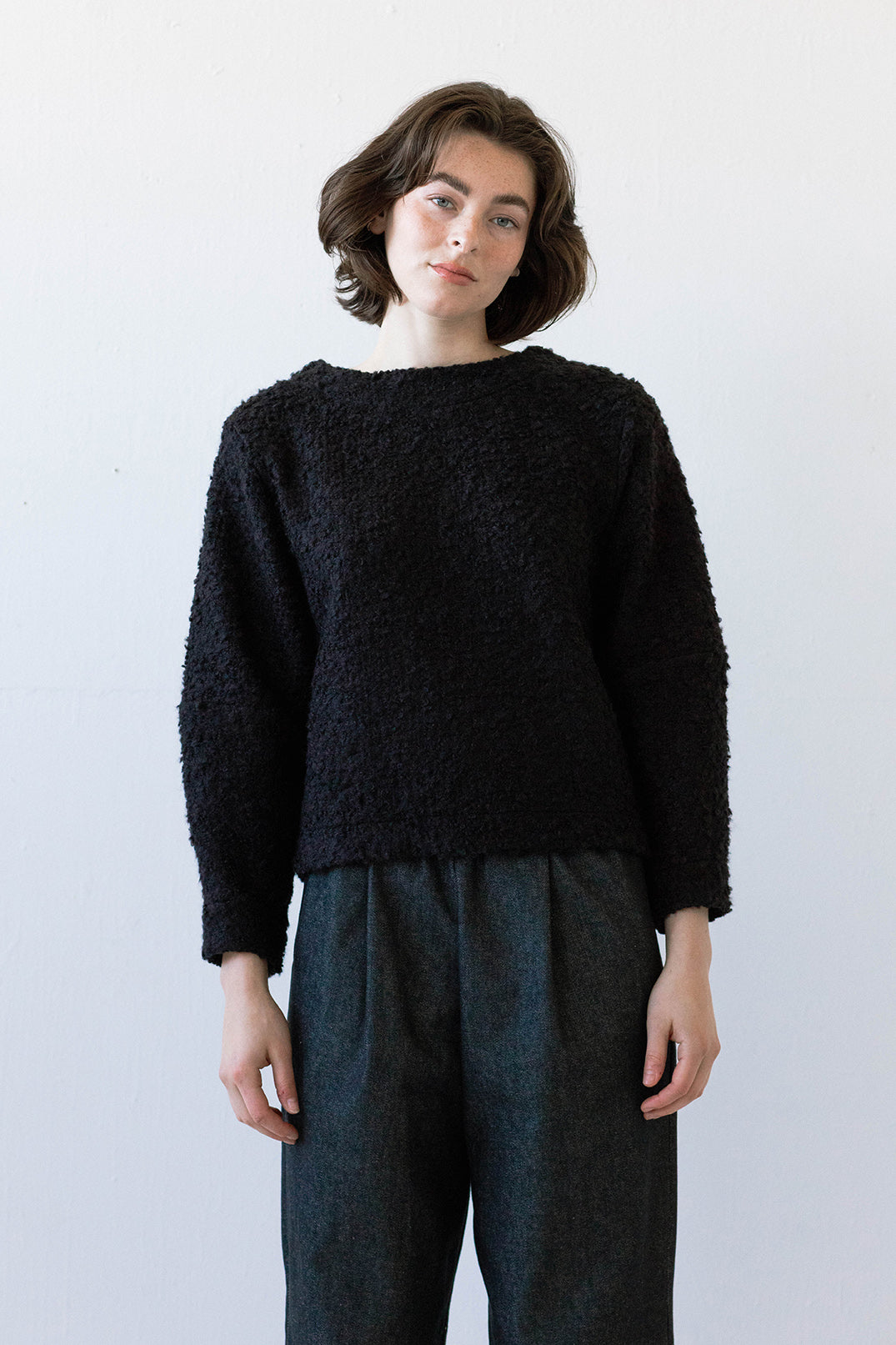 Sacha Sweater in Black Boucle