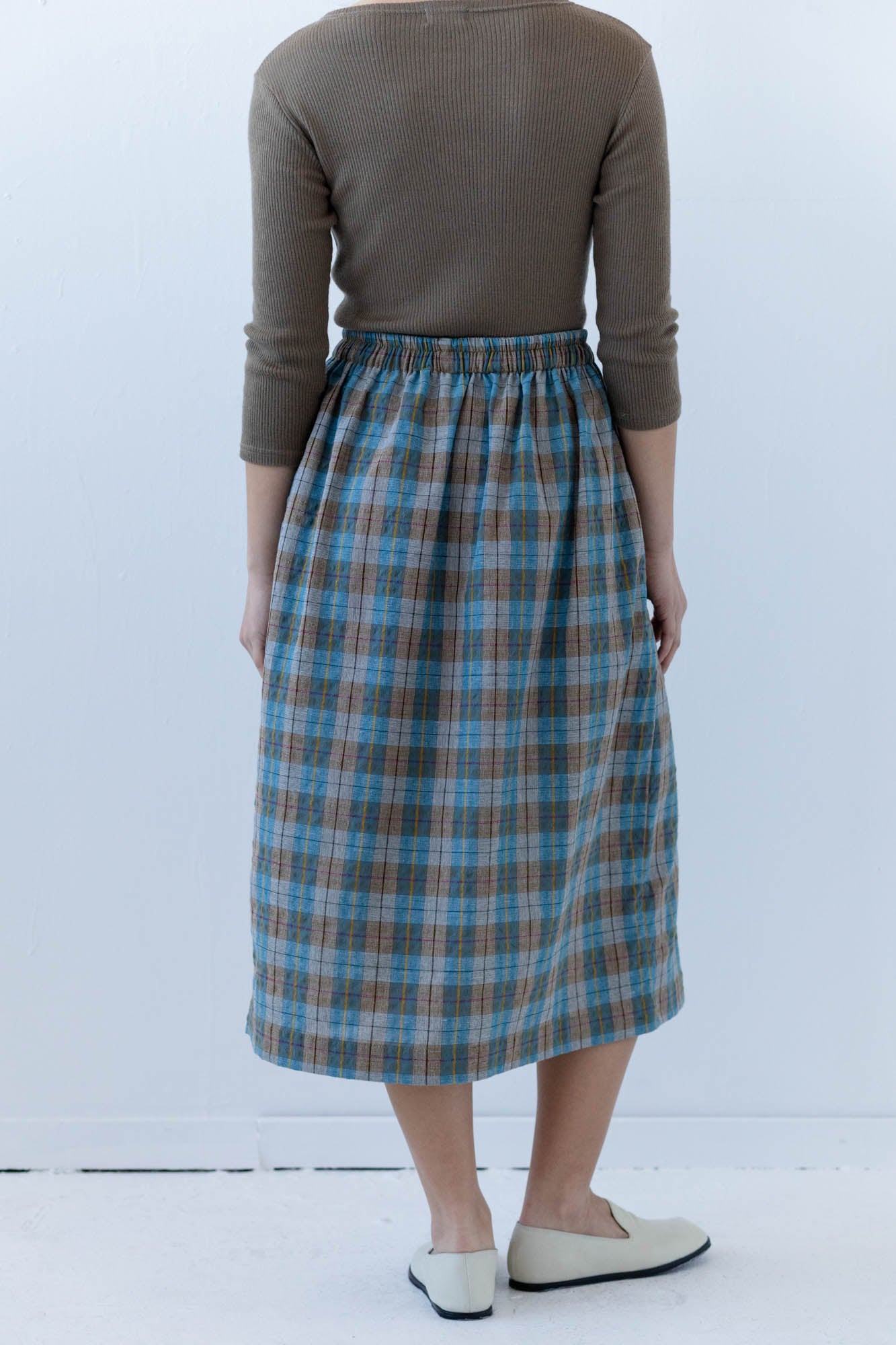 Isla Skirt in Teal Plaid