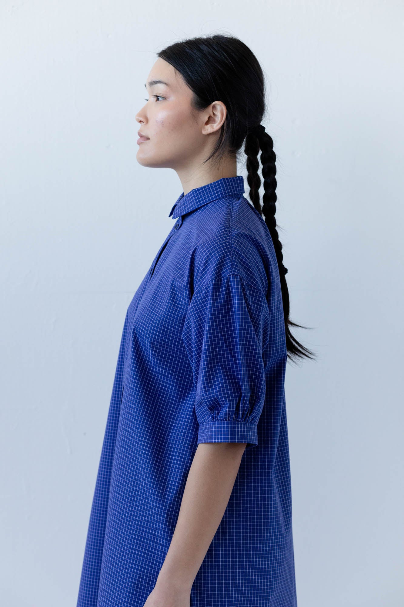 Arden Shirtdress in Blueberry Tattersall