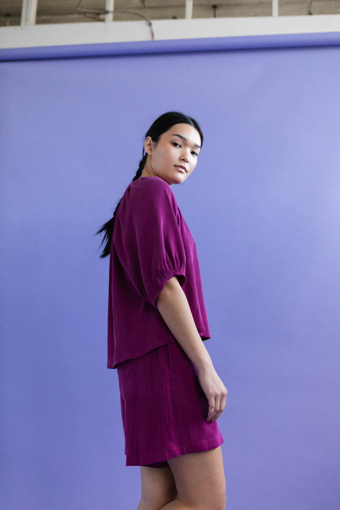 SAMPLE SALE - Marlo Shorts in Magenta - SMALL