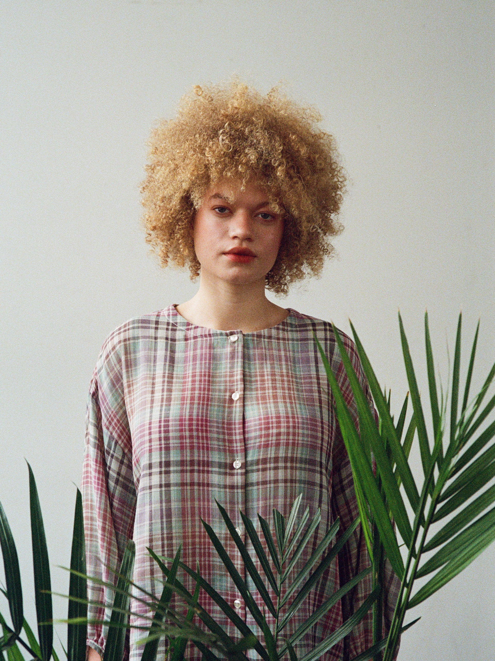 Rhys Top in Plum Plaid