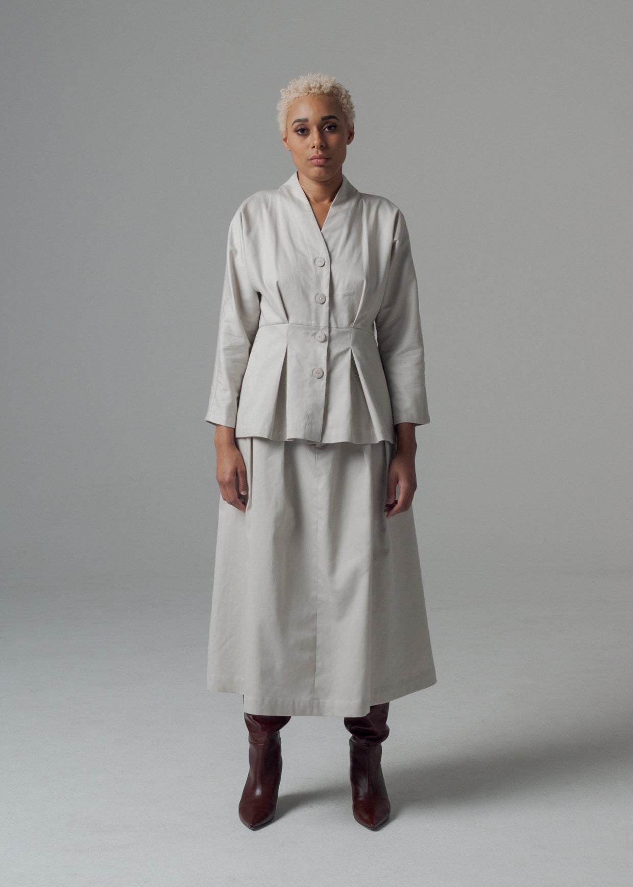 SAMPLE SALE - Emi Top in Bone - SIZE SMALL