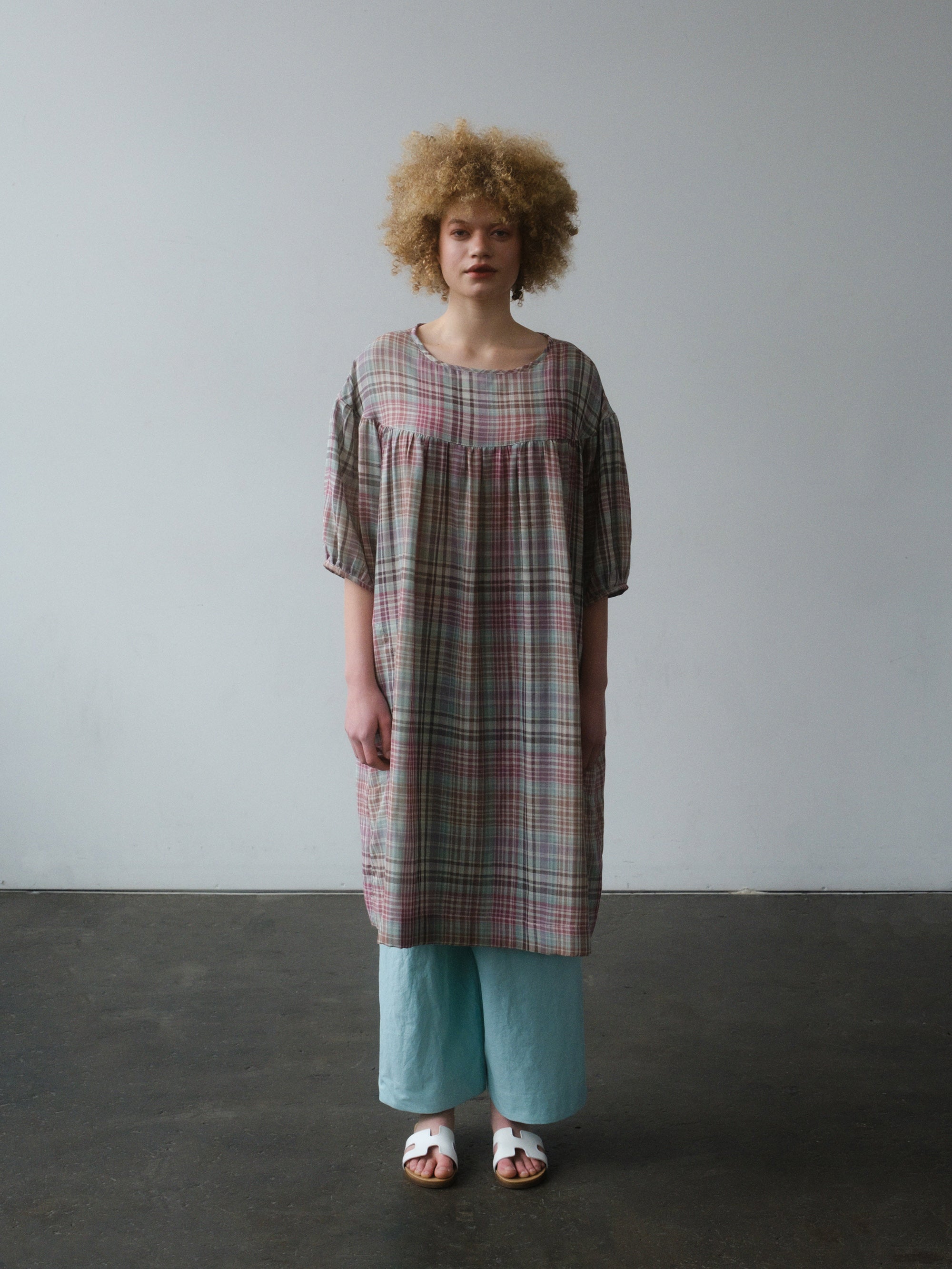 Pia Dress in Plum Plaid